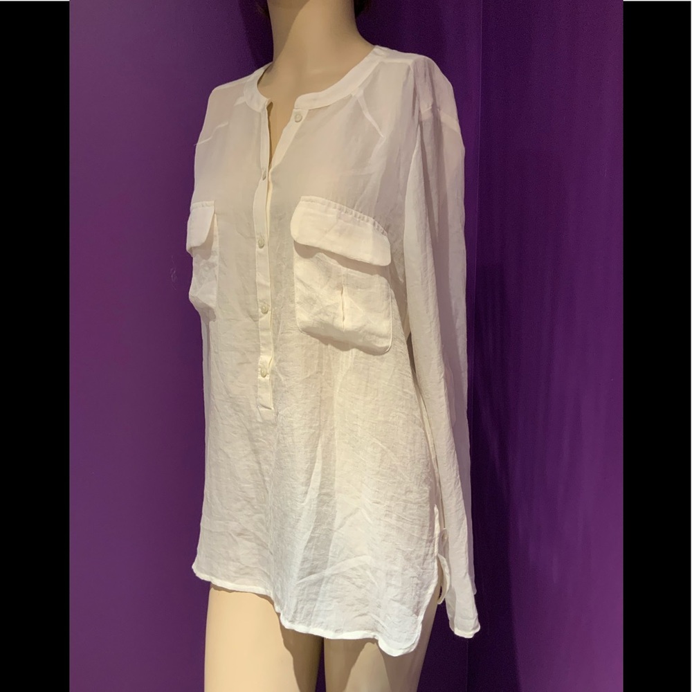 Ann Taylor White Button Down Shirt